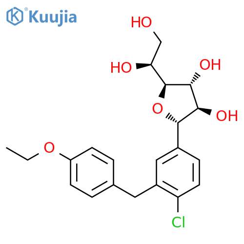 (1S)-1,4-Anhydro-1-C-4-chloro-3-(4-ethoxyphenyl)methylphenyl-D-glucitol structure