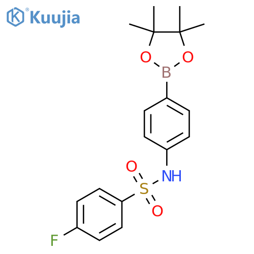 4-Fluoro-N-[4-(4,4,5,5-tetramethyl-1,3,2-dioxaborolan-2-yl)phenyl]benzenesulfonamide structure