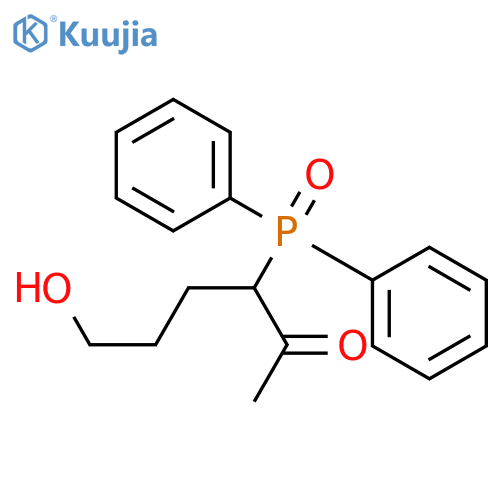 2-Hexanone, 3-(diphenylphosphinyl)-6-hydroxy-, (±)- structure