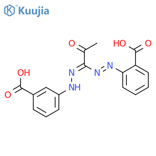 Benzoic acid, 2-[[1-[(3-carboxyphenyl)hydrazono]-2-oxopropyl]azo]- structure