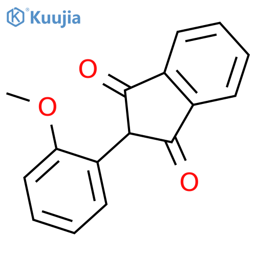 1H-Indene-1,3(2H)-dione, 2-(2-methoxyphenyl)- structure