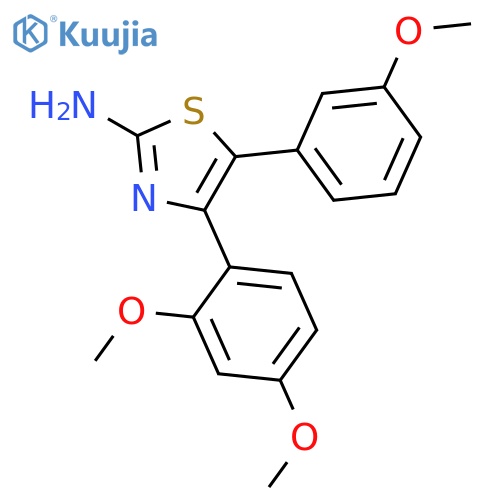 2-Thiazolamine, 4-(2,4-dimethoxyphenyl)-5-(3-methoxyphenyl)- structure