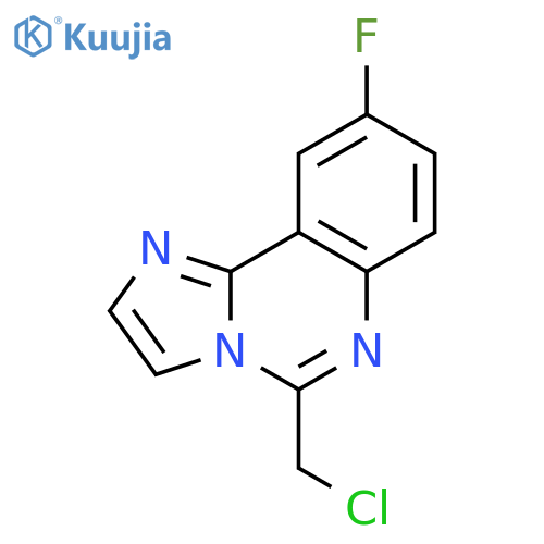 Imidazo[1,2-c]quinazoline, 5-(chloromethyl)-9-fluoro- structure
