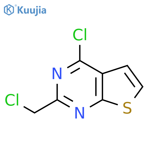 Thieno[2,3-d]pyrimidine, 4-chloro-2-(chloromethyl)- structure