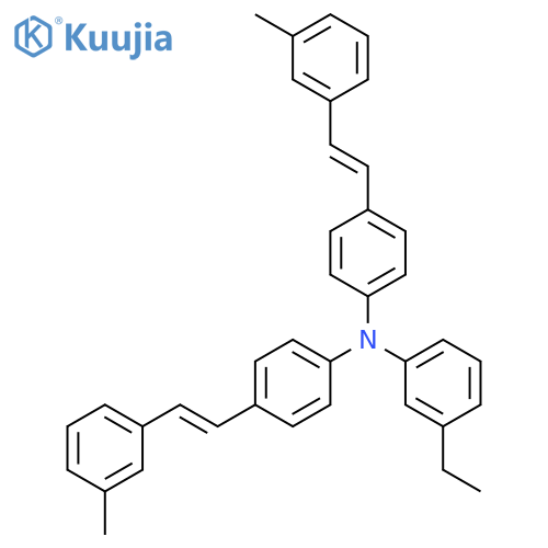 Benzenamine, 3-ethyl-N,N-bis[4-[2-(3-methylphenyl)ethenyl]phenyl]- structure