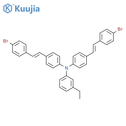 Benzenamine, N,N-bis[4-[2-(4-bromophenyl)ethenyl]phenyl]-3-ethyl- structure
