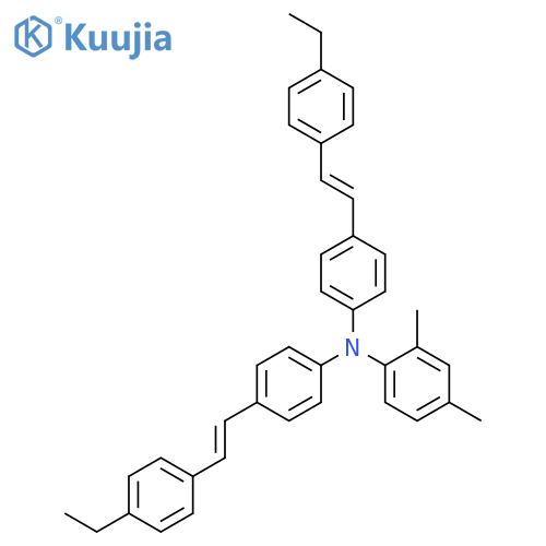 Benzenamine, N,N-bis[4-[2-(4-ethylphenyl)ethenyl]phenyl]-2,4-dimethyl- structure