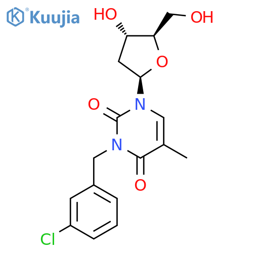 Thymidine, 3-[(3-chlorophenyl)methyl]- structure