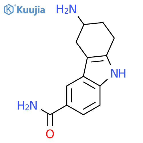 1H-Carbazole-6-carboxamide, 3-amino-2,3,4,9-tetrahydro-, (±)- structure