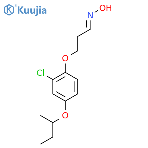 Propanal, 3-[2-chloro-4-(1-methylpropoxy)phenoxy]-, oxime structure