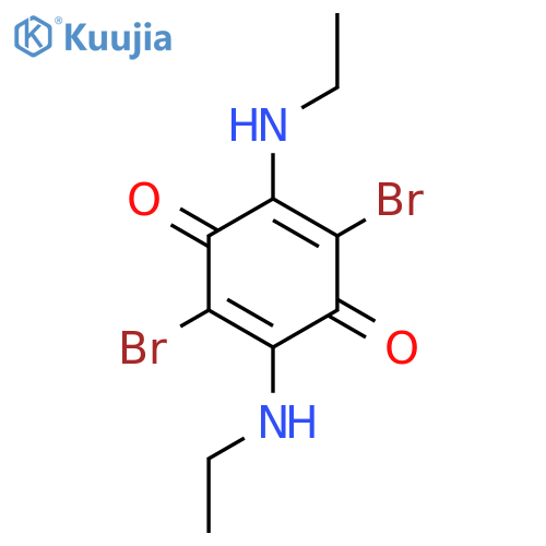 2,5-Cyclohexadiene-1,4-dione, 2,5-dibromo-3,6-bis(ethylamino)- structure