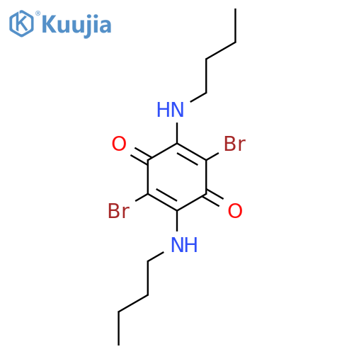 2,5-Cyclohexadiene-1,4-dione, 2,5-dibromo-3,6-bis(butylamino)- structure