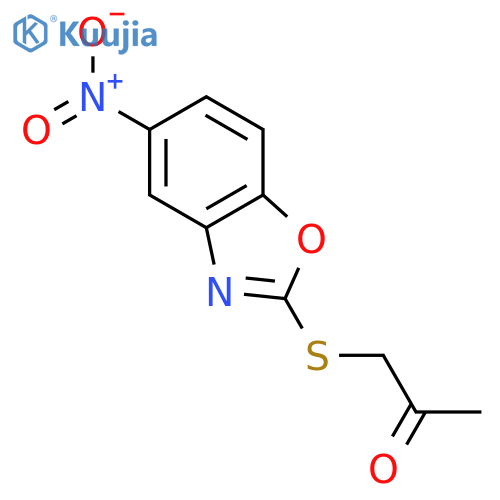 2-Propanone, 1-[(5-nitro-2-benzoxazolyl)thio]- structure