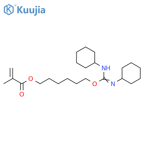 2-Propenoic acid, 2-methyl-,6-[(cyclohexylamino)(cyclohexylimino)methoxy]hexyl ester structure