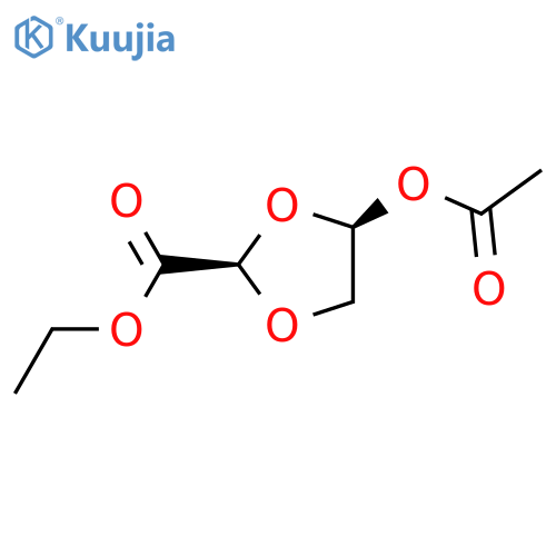 1,3-Dioxolane-2-carboxylic acid, 4-(acetyloxy)-, ethyl ester, cis- structure