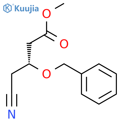 Butanoic acid, 4-cyano-3-(phenylmethoxy)-, methyl ester, (R)- structure