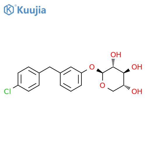 b-D-Xylopyranoside,3-[(4-chlorophenyl)methyl]phenyl structure