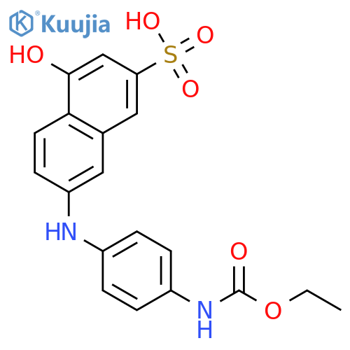 2-NAPHTHALENESULFONIC ACID, 7-[[4-[(ETHOXYCARBONYL)AMINO]PHENYL]AMINO]-4-HYDROXY- structure