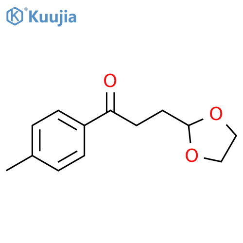 1-Propanone, 3-(1,3-dioxolan-2-yl)-1-(4-methylphenyl)- structure