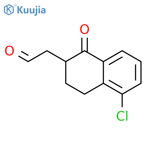2-NAPHTHALENEACETALDEHYDE, 5-CHLORO-1,2,3,4-TETRAHYDRO-1-OXO- structure
