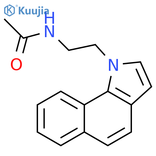Acetamide, N-[2-(1H-benz[g]indol-1-yl)ethyl]- structure