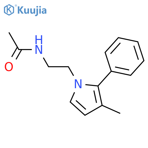 Acetamide, N-[2-(3-methyl-2-phenyl-1H-pyrrol-1-yl)ethyl]- structure