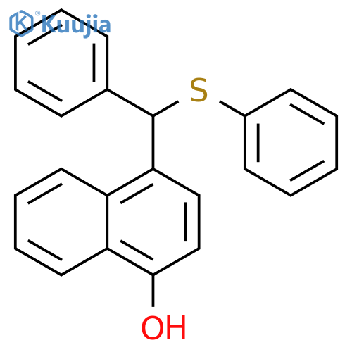 1-Naphthalenol, 4-[phenyl(phenylthio)methyl]- structure