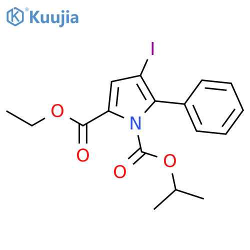 1H-Pyrrole-1,2-dicarboxylic acid, 4-iodo-5-phenyl-, 2-ethyl 1-(1-methylethyl) ester structure