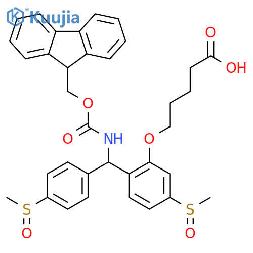 Pentanoic acid,5-[2-[[[(9H-fluoren-9-ylmethoxy)carbonyl]amino][4-(methylsulfinyl)phenyl]methyl]-5-(methylsulfinyl)phenoxy]- structure