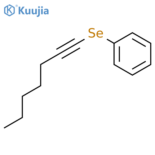 Benzene, (1-heptynylseleno)- structure