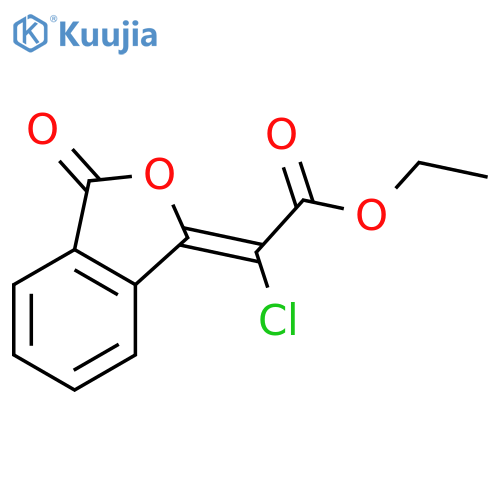 Acetic acid, chloro(3-oxo-1(3H)-isobenzofuranylidene)-, ethyl ester, (E)- structure