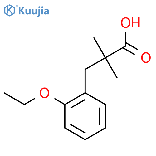 3-(2-ethoxyphenyl)-2,2-dimethylpropanoic acid structure