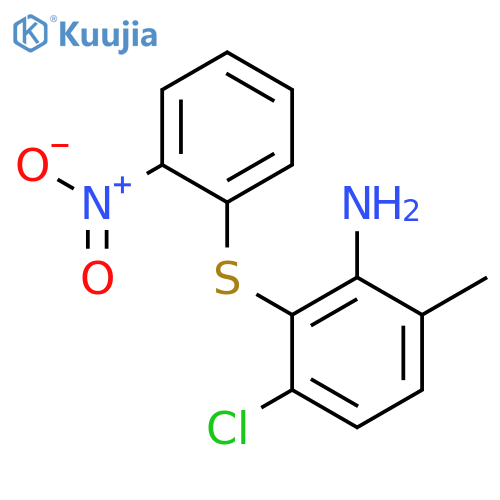 Benzenamine, 3-chloro-6-methyl-2-[(2-nitrophenyl)thio]- structure