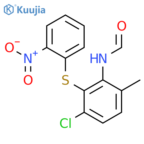 Formamide, N-[3-chloro-6-methyl-2-[(2-nitrophenyl)thio]phenyl]- structure