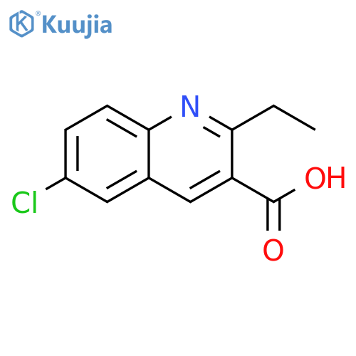 3-Quinolinecarboxylic acid, 6-chloro-2-ethyl- structure