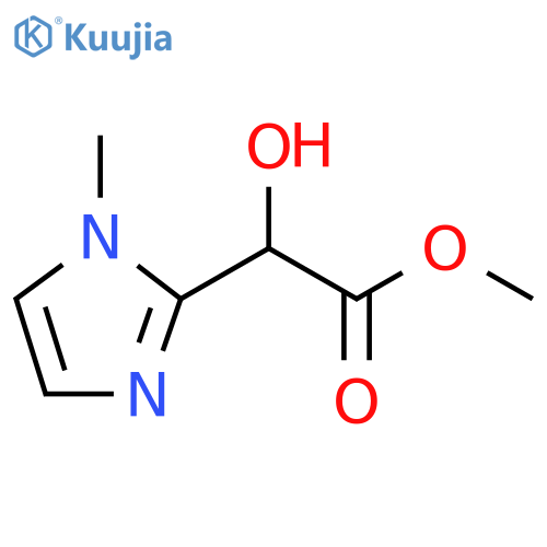 methyl 2-hydroxy-2-(1-methyl-1H-imidazol-2-yl)acetate structure
