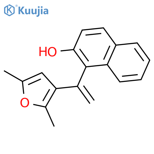 2-Naphthalenol, 1-[1-(2,5-dimethyl-3-furanyl)ethenyl]- structure