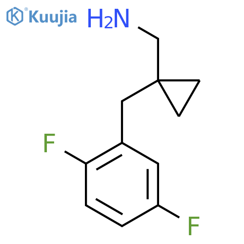 {1-(2,5-difluorophenyl)methylcyclopropyl}methanamine structure