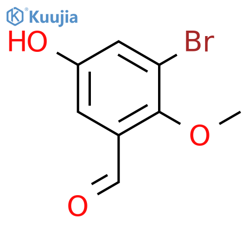Benzaldehyde, 3-bromo-5-hydroxy-2-methoxy- structure