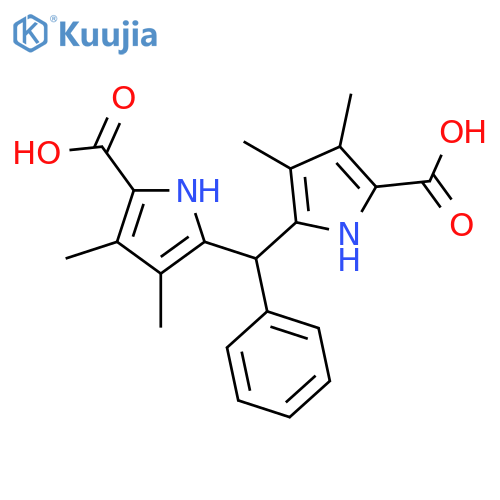 1H-Pyrrole-2-carboxylic acid, 5,5'-(phenylmethylene)bis[3,4-dimethyl- structure