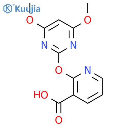 3-Pyridinecarboxylic acid, 2-[(4,6-dimethoxy-2-pyrimidinyl)oxy]- structure