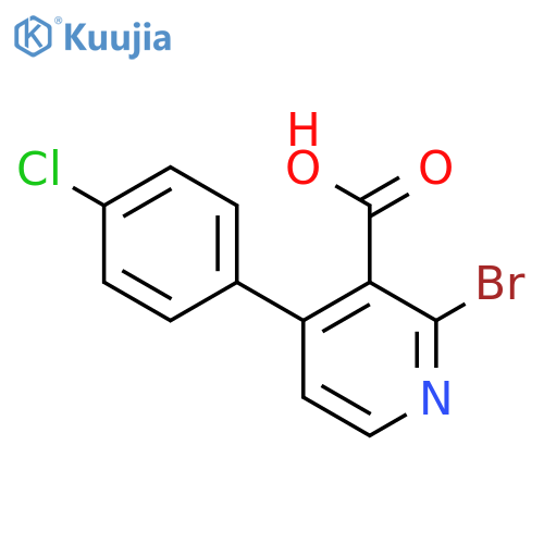 2-Bromo-4-(4-chloro-phenyl)-nicotinic acid structure