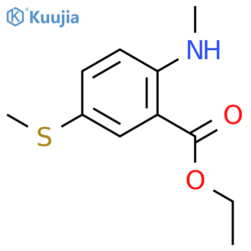 Benzoic acid, 2-(methylamino)-5-(methylthio)-, ethyl ester structure