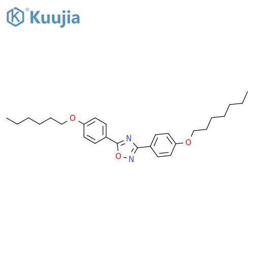 1,2,4-Oxadiazole, 3-[4-(heptyloxy)phenyl]-5-[4-(hexyloxy)phenyl]- structure