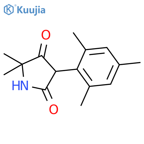 2,4-Pyrrolidinedione, 5,5-dimethyl-3-(2,4,6-trimethylphenyl)- structure