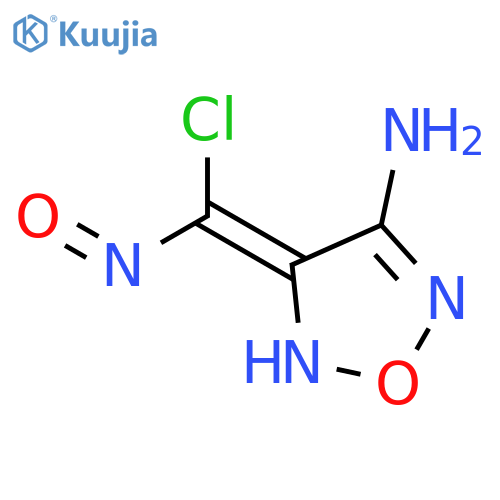 (Z)-4-amino-N-hydroxy-1,2,5-oxadiazole-3-carbonimidoyl chloride structure
