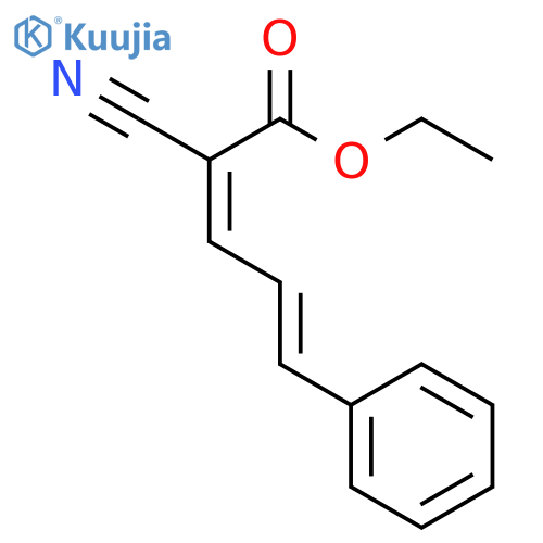 2,4-Pentadienoic acid, 2-cyano-5-phenyl-, ethyl ester, (Z,E)- structure