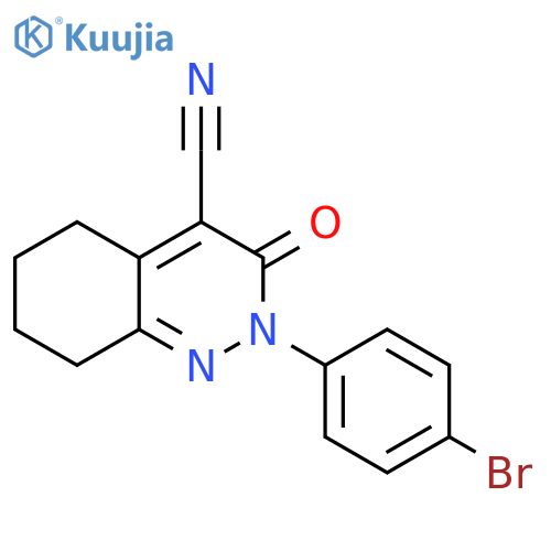 4-Cinnolinecarbonitrile,2-(4-bromophenyl)-2,3,5,6,7,8-hexahydro-3-oxo- structure
