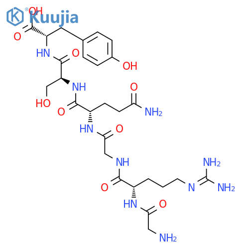 L-Tyrosine,N-[N-[N-[N-(N2-glycyl-L-arginyl)glycyl]-L-a-glutamyl]-L-seryl]- (9CI) structure