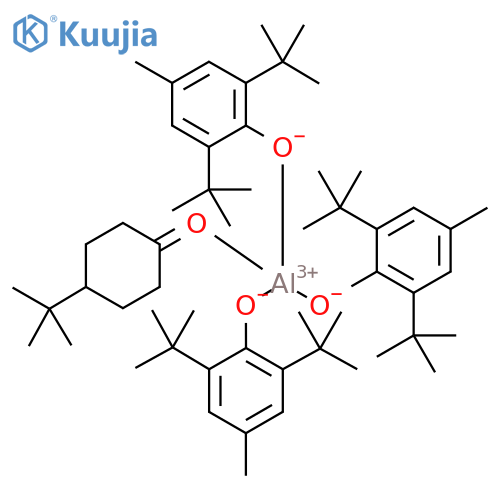 Aluminum, tris[2,6-bis(1,1-dimethylethyl)-4-methylphenolato][4-(1,1-dimethylethyl)cyclohexanone]-, (T-4)- structure